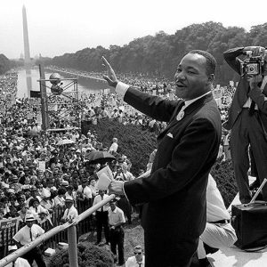 Martin Luther King, Jr. at the March on Washington, August 28, 1963. National Park Service. Licensed under CC BY 2.0.